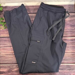 Grey's Anatomy Women's Black Scrub Cargo Pants by Barco w Spandex Stretch MT